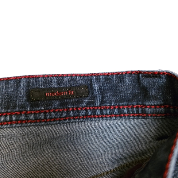 Alberto Men's Modern Fit Stone Blue Denim Jeans Size 32 - Picture 6 of 11